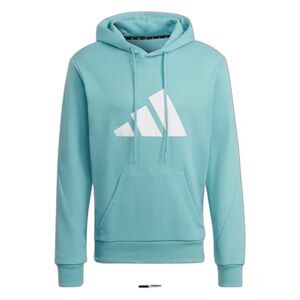 ADIDAS L Future Icons Logo Graphic Hoodie Light Blue